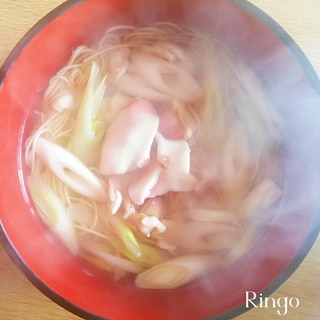 北寄貝を使って☆体が温まるにゅう麺♬